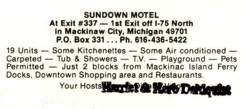 Sundown Motel - Vintage Postcard (newer photo)